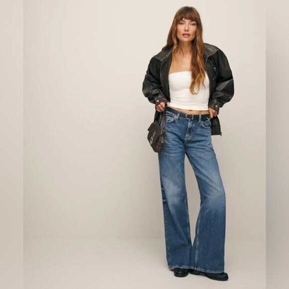REFORMATION Cary Low Rise Slouchy Wide Leg Jeans – 31", BNWTs! - Picture 2 of 16
